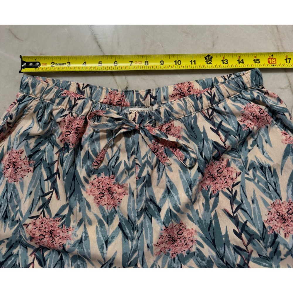 Cynthia Rowley Women's Floral Tropical Pajama Set M Short Sleeve Top Large Pants - Picture 11 of 15